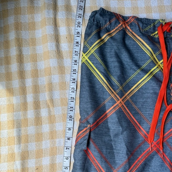 OP Grey Orange Striped Swim Trunks - Picture 4 of 6
